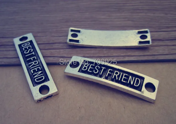 

30pcs/lot Antique silver letters necklace Pendant charm 9mmx35mm