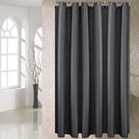 dark grey shower curtain solid color waterproof bath curtains bathroom for bathtub bathing cover extra large wide 12pcs hooks