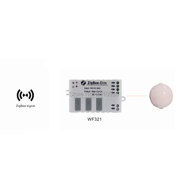 10 шт./лот ZigBee одноцветный светодиодный контроллер DC12 24V WiFi Sub 50 м Трансмиссия 2 4 г