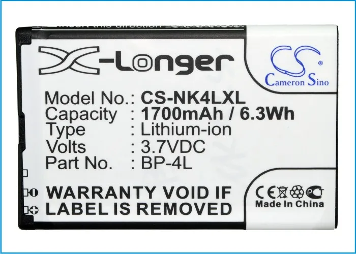 Аккумулятор Cameron Sino 1700 мАч для DIGMA E601hd WEXLER E6002|Цифровые аккумуляторы| |