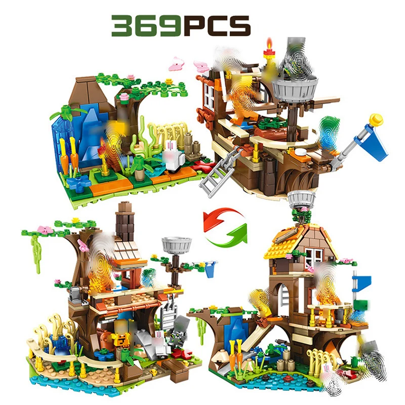 369 шт. Minecrafted 3 в 1 осенний деревенский дом Золотые фигурки строительные блоки