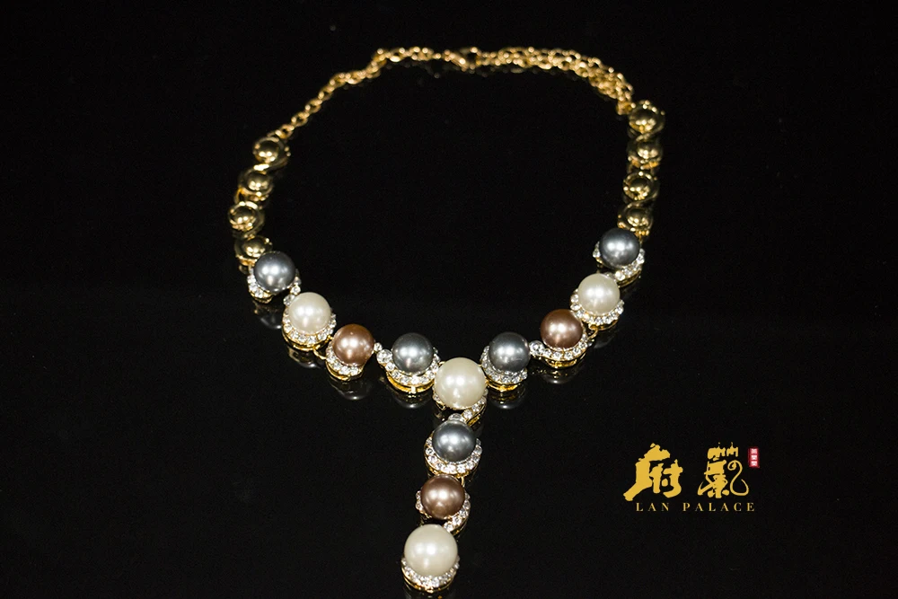 Набор украшений parure bijoux ювелирное изделие золотистого цвета с австрийским