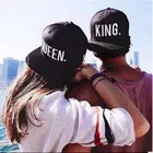 Бейсболка с вышивкой KING QUEEN для мужчин и женщин, модная кепка из акрила, в стиле хип-хоп, для пар, подарок