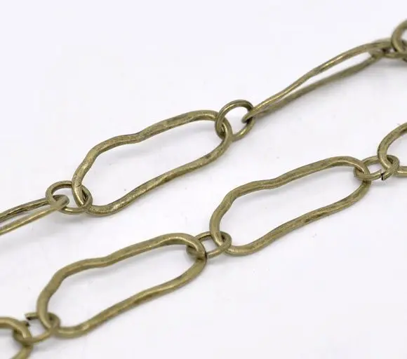 

DoreenBeads Античная бронзовая большая цепочка 25x9 мм, продается в упаковке 1 м