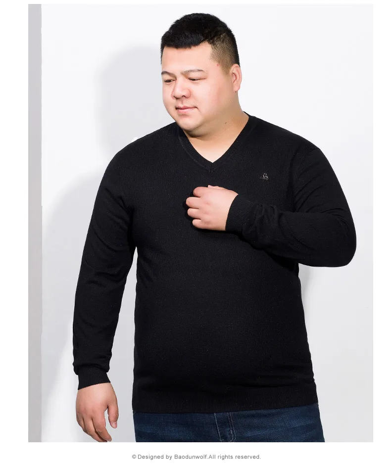 10XL 8XL 6XL 5XL 4XL мужской модный свитер смешанных цветов мужской свободный свитер с v-образным вырезом и длинными рукавами