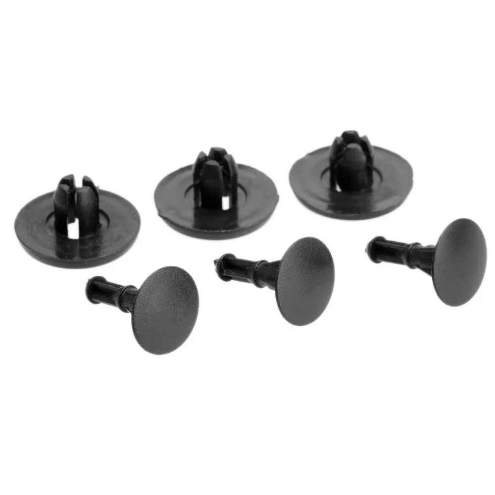100Pc 7mm Hole Black Universal Car Styling Kits Auto Rivets Fender Bumper Pin Clips Trim Retainer Door Panel Fastener for Toyota |