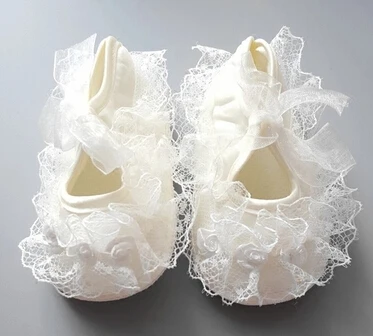 Обувь для новорожденных девочек и мальчиков милые кроше кружевные с цветами