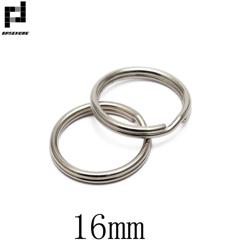 rhodium 16mm BASEHOME 50 шт./лот 16 мм/20 мм/25 мм брелок круглый брелок подходит для DIY брелок кольца круги аксессуары - Цвет: rhodium 16mm