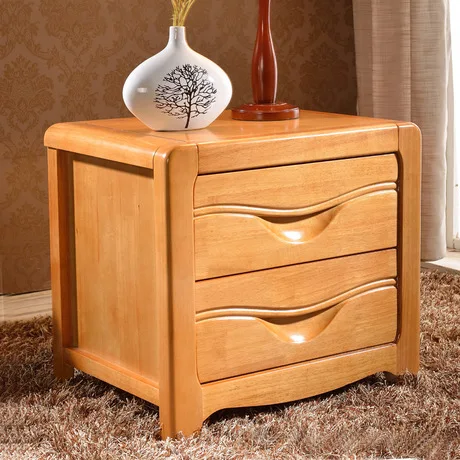 Тумбочки мебель для спальни домашняя тумбочки из массива дерева с двумя ящиками