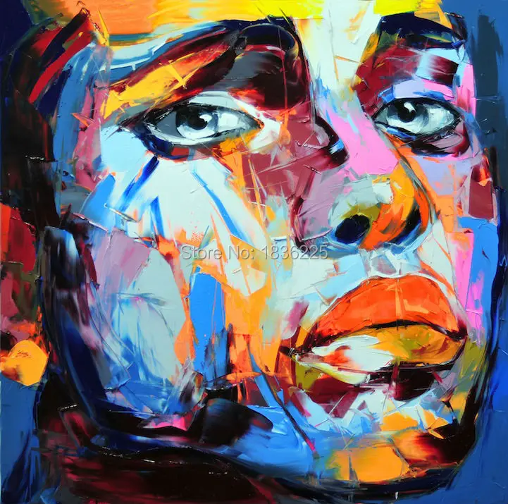 Бесплатная доставка поп-арт Nielly Francoise люди женщины лицо Современный абстрактный