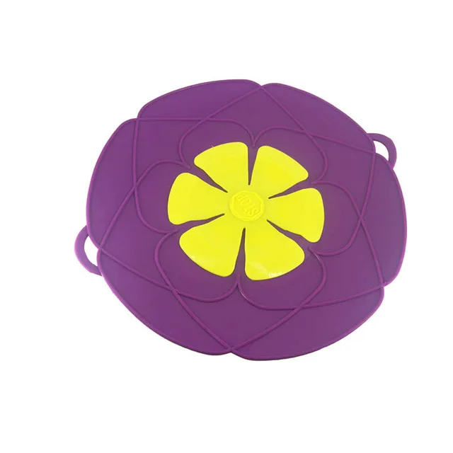 Purple Крышка для кастрюли силиконовая Крышка Пробка для разлива Крышка для кастрюли кухонные инструменты для приготовления пищи кухонная посуда кухонный гаджет - Цвет: Purple