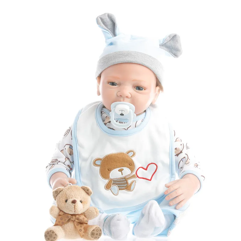 Силиконовые куклы SanyDoll 22 дюйма 55 см модная одежда милые рождественские