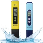 Тестер качества воды 1-9990PPM, титановый зонд, Цифровой PH-метр 0,00-14,0 с функцией ATC, монитор для бассейна для аквариума