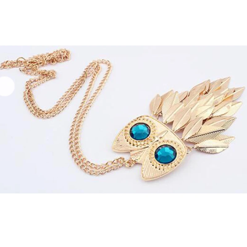 Meetcute/горячая Распродажа ожерелье с изображением животных Золотая Сова подвеска