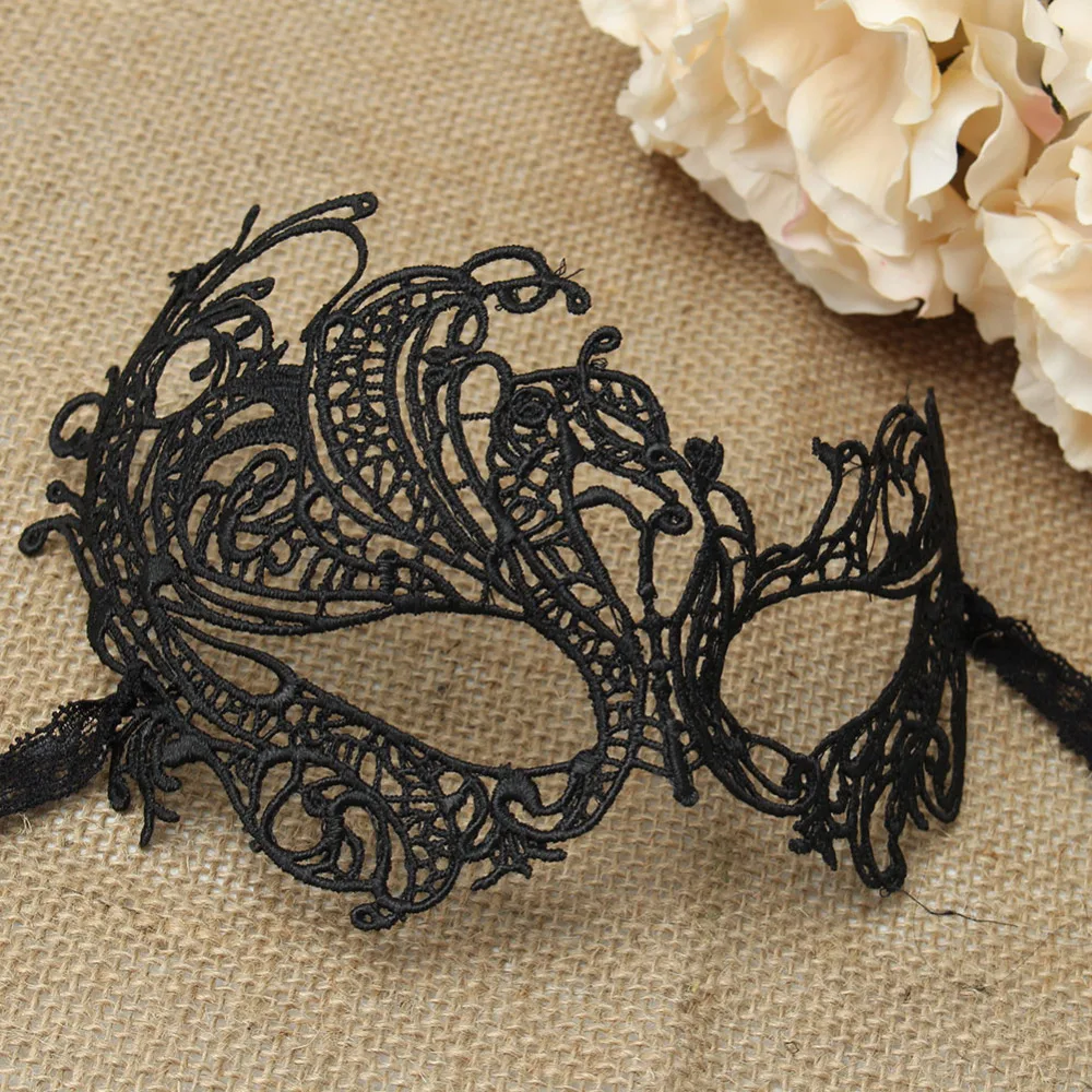Сексуальная Женская Цветочная кружевная вышивка ажурная полумаска для глаз