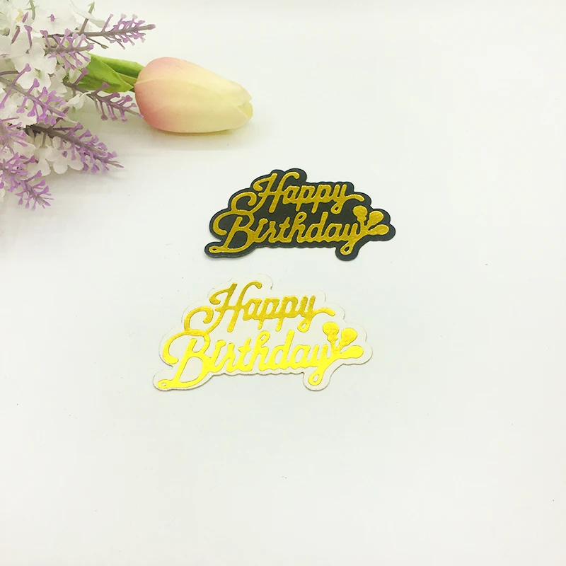 Julyarts Happy Birtday слово буква высечки металла штампы для трафареты для скрапбукинга фотоальбом высечки горячей фольги пластинчатый штамп
