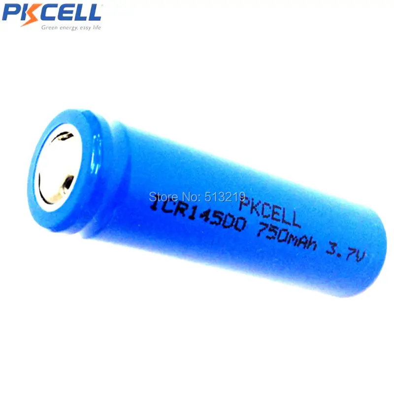 30 шт. PKCELL 14500 750mAh 3 7 V литий ионная аккумуляторная батарея AA литиевая для