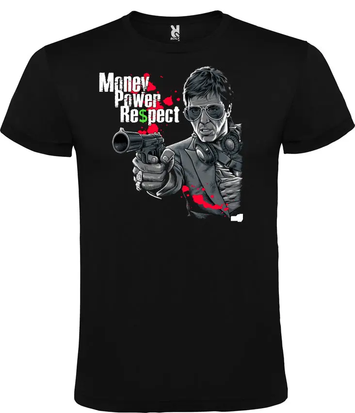 

2019 Fashion Hot CAMISETA AL PACINO SCARFACE MONEY POWER T SHIRT MAGLIETTA T shirt