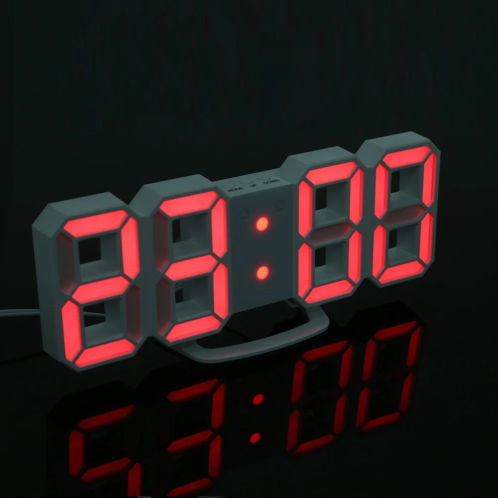 3D LED настенные часы ночник Современный цифровой будильник настольные для дома