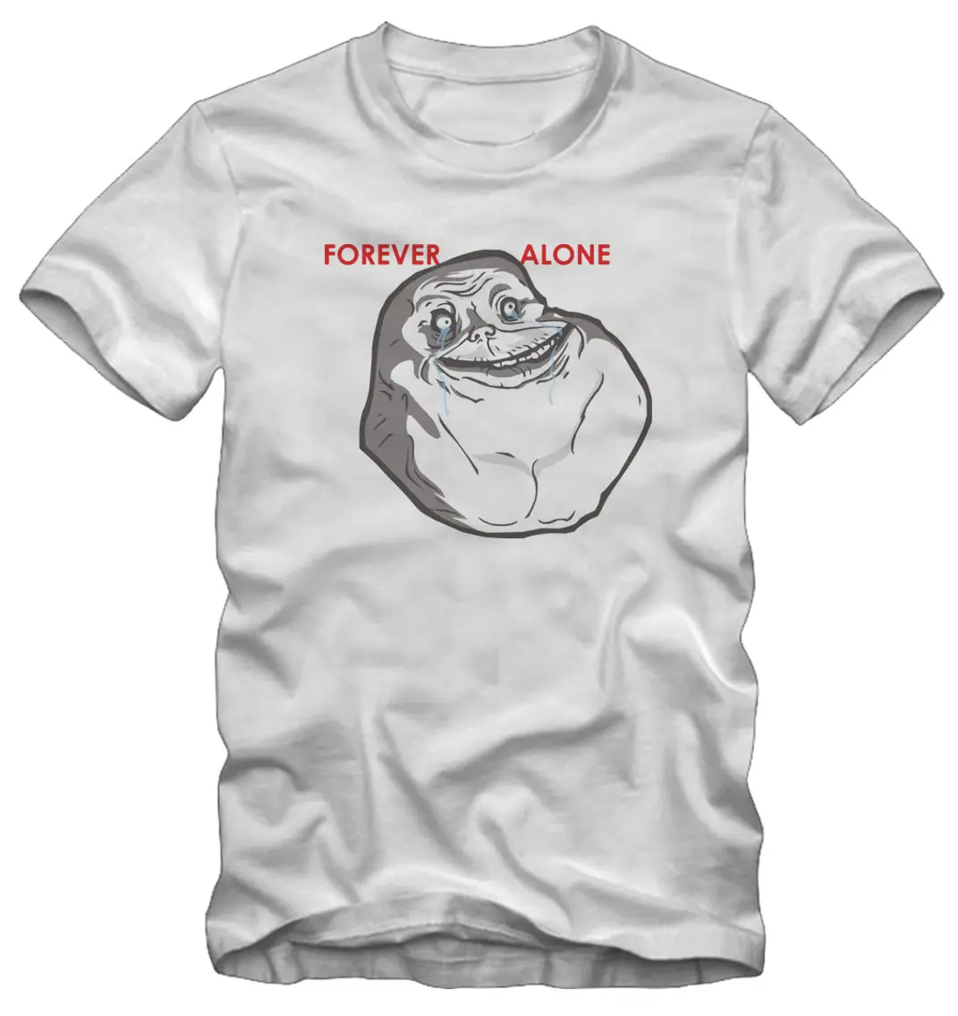 Футболка/Maglietta Forever alone Meme Kraz Shop Harajuku топы Футболка модная классическая уникальная