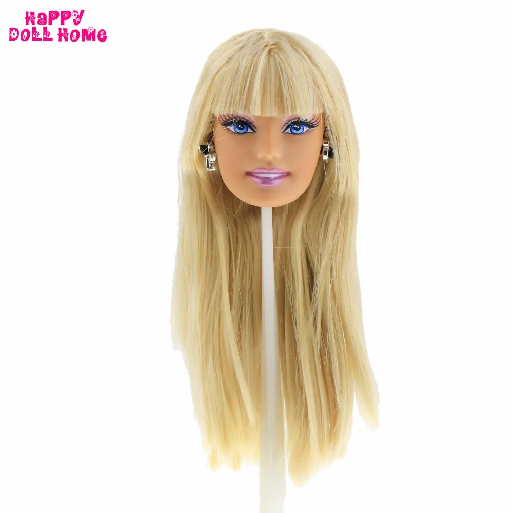 Высокое качество куклы Глава Аккуратные взрыва светлые волосы с Модные