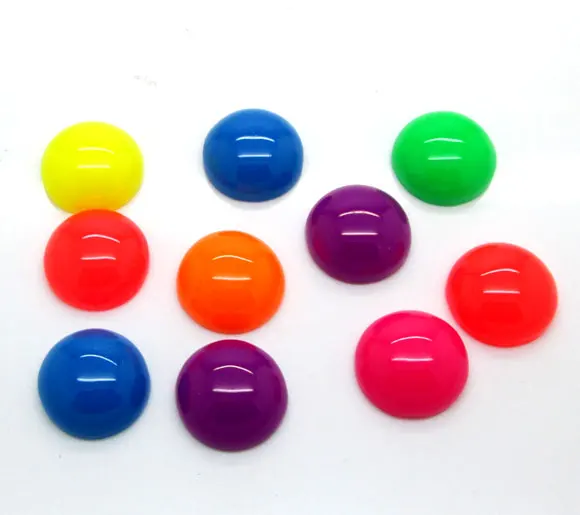 50 шт. 12 мм Смешанные Круглые полимерные украшения Kawaii Bead Flatback Кабошон магнит на
