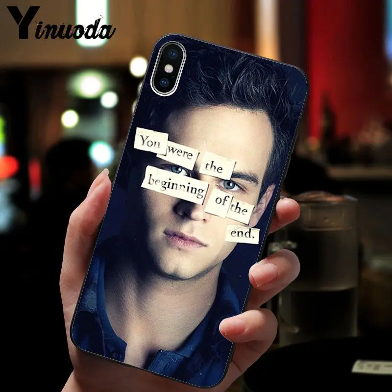 11pro MAX 13 причины почему умный чехол черный мягкий для телефона iPhone 5 5Sx 6 7 7plus 8 8Plus X XS