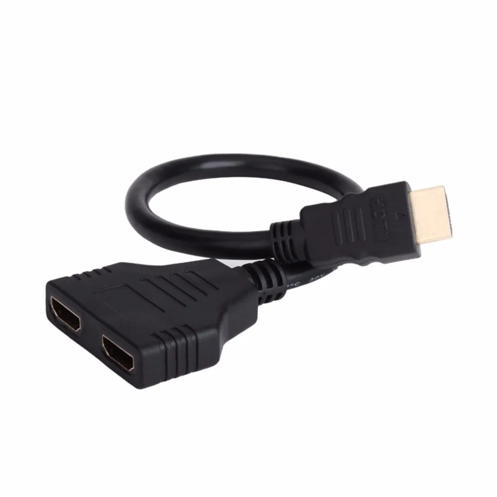 1 в 2 выхода 1080P HDMI порт папа двойной женский сплиттер кабель адаптер конвертер