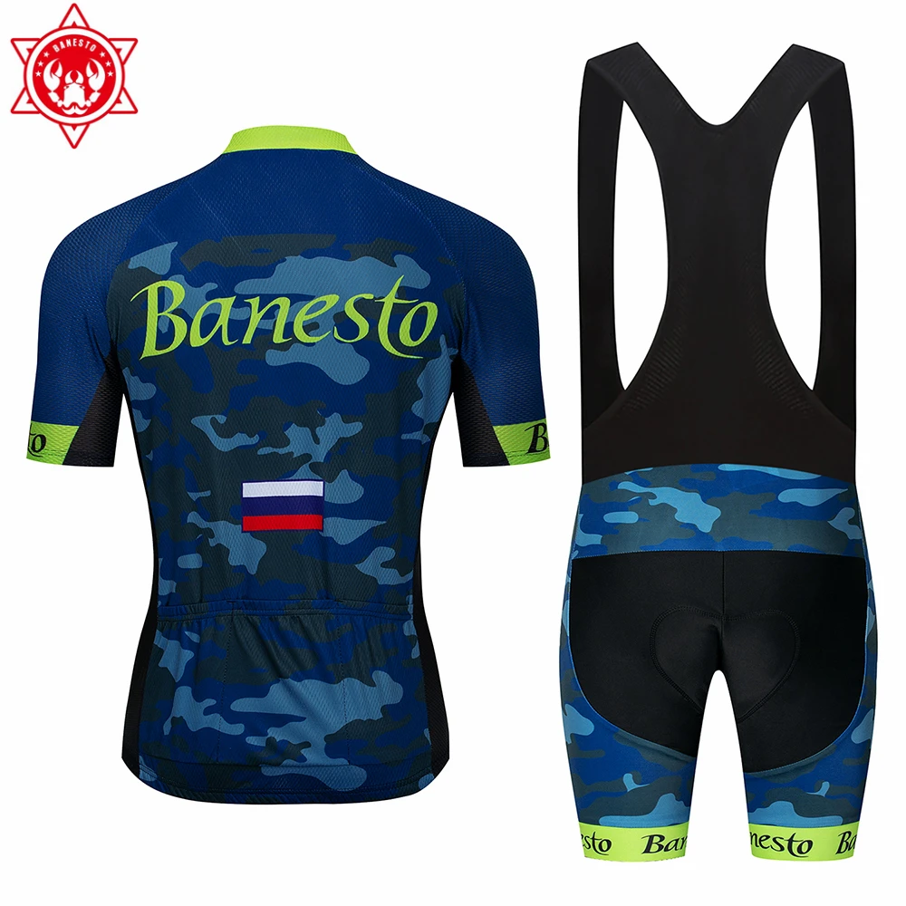 2018 Banesto Cycling Jersey Maillot Ciclismo Short Sleeve and bib Shorts Kits Strap cycle jerseys | Спорт и развлечения