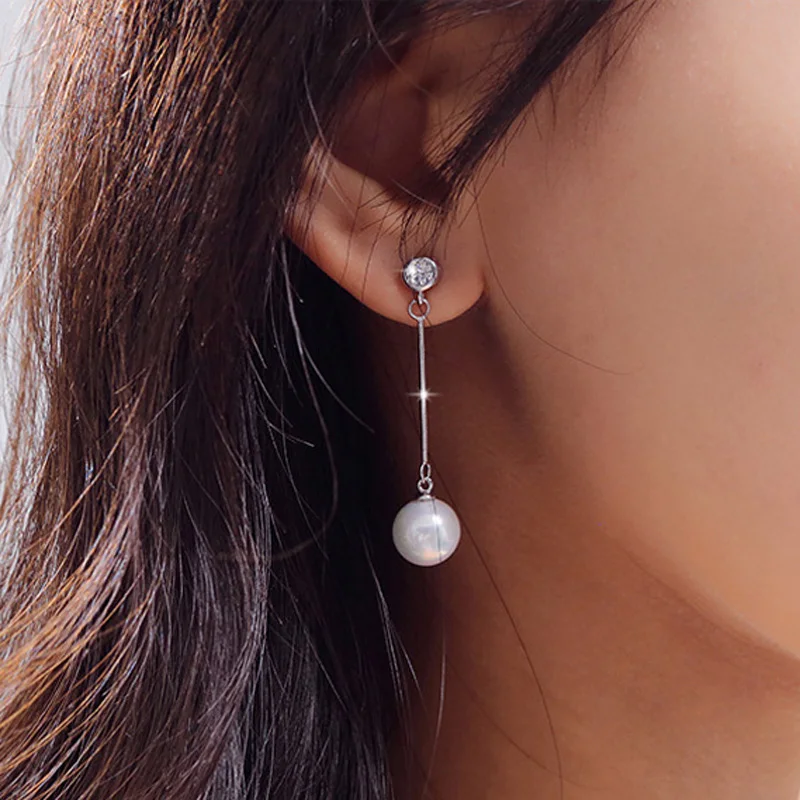 Темпераментные жемчужные серьги с кисточками предотвращают аллергию пряжки для