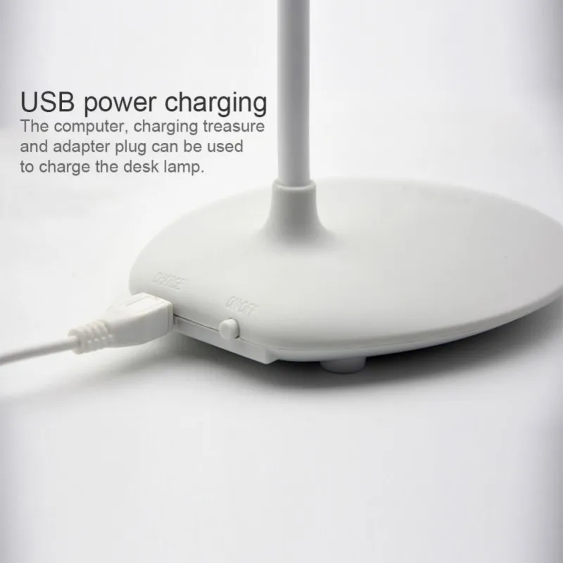 USB Перезаряжаемый Светодиодный настольный светильник для спальни, складные защитные лампы для глаз, регулируемый интенсивный светильник для чтения, светильник для книг