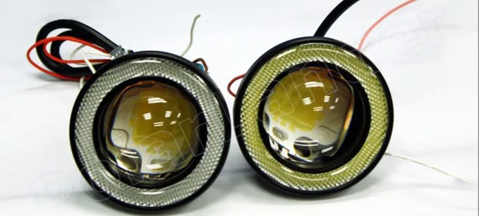 for all cars 2 pieces Car led Fog light Spot Light Lamp Angle Eyes 12V 3inch best price sale | Headlight Bulbs(LED)