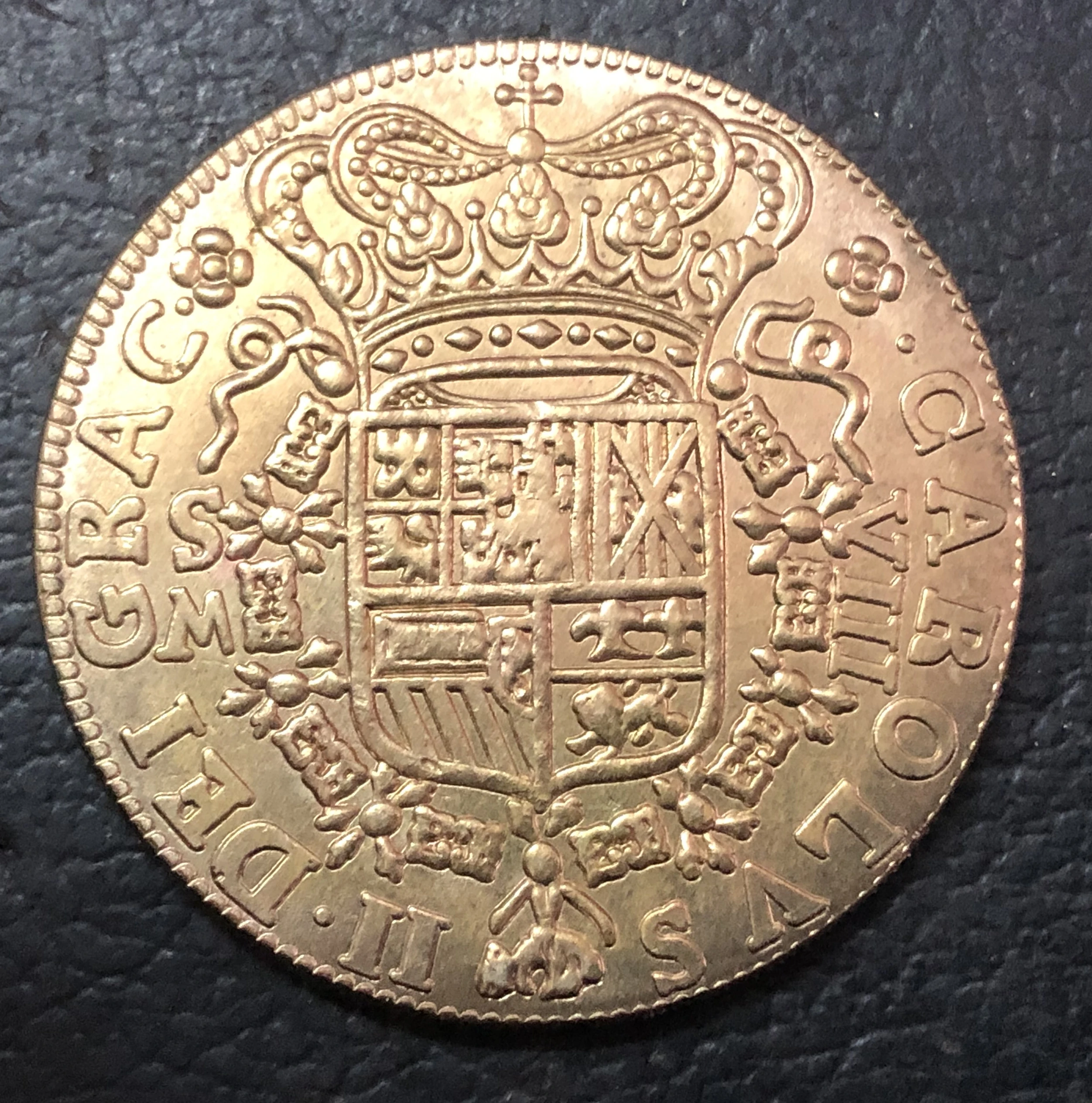 Золотая монета 1699 года ИСПАНИЯ 8 эскудос-Карлос II Севилья | Дом и сад
