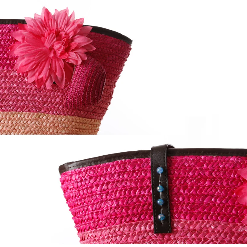 aliwood Trendy Flower Bohemian Wicker Women Beach bags Straw Bags lady Shoulder Bag Handbag Rattan Knitting Tote Bolsas Feminina