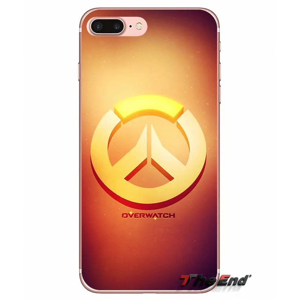 OW логотип Overwatch игра для iPhone X 4 4S 5 5S 5C SE 6 6S 7 8 Plus Samsung Galaxy J1 J3 J5 J7 A3 A5 2016 2017 силиконовый
