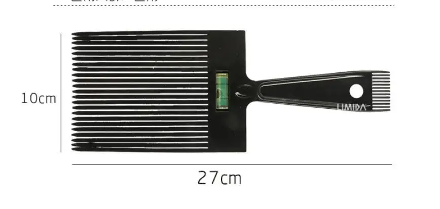 

Flat Wide Tooth Hair Comb with Level Instrument Barber Cutting Dyeing Coloring Pigment Mixing Coating Pro Salon Hairstyling Tool