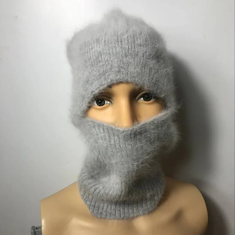 

LOVELYDONKEY men women general-purpose mink cashmere hand knitting hats Winter warm hat balaclava winter free shipping M1150