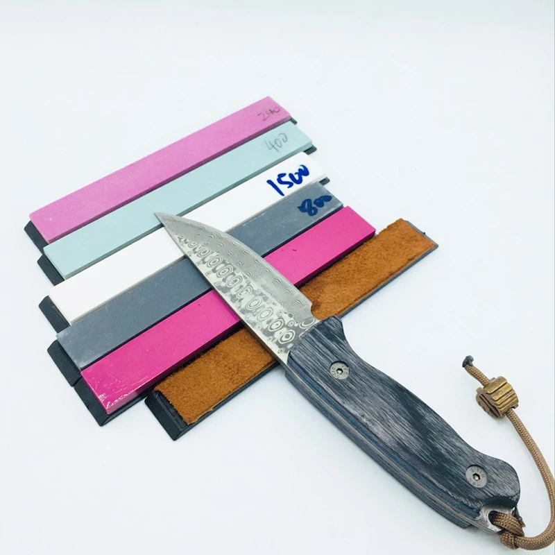 

whetstone knife sharpener professional set 5stones plus 1 leather corundum stone ruby stone Sy Tools Pro