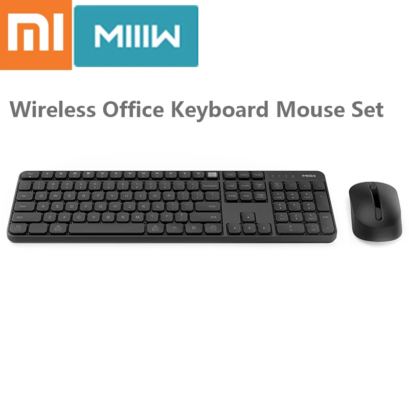 Xiaomi MIIIW, беспроводная клавиатура, мышь, набор, 104 клавиш, Офисная система Windows/Mac, 2,4 ГГц, IPX4, Водонепроницаемая клавиатура с одним ключом