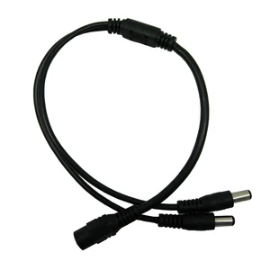 Высококачественный разветвитель кабеля питания постоянного тока 5,5*2,1 мм, 1 гнездо на 2 штекера, адаптер для кабельных трансмиссионных кабелей видеонаблюдения, оборудование