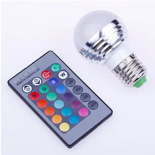 E27 GU10 E14 B22 6 Вт RGB светодиодный лампы 110 V-220 V Шаровой Светодиодный прожектор с
