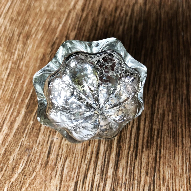 4PCS Vintage Chic Mercury Glass Distressed Dresser Knob Kitchen Cabinet Cupboard Door Knobs Wardrobe and Drawer Pull | Обустройство