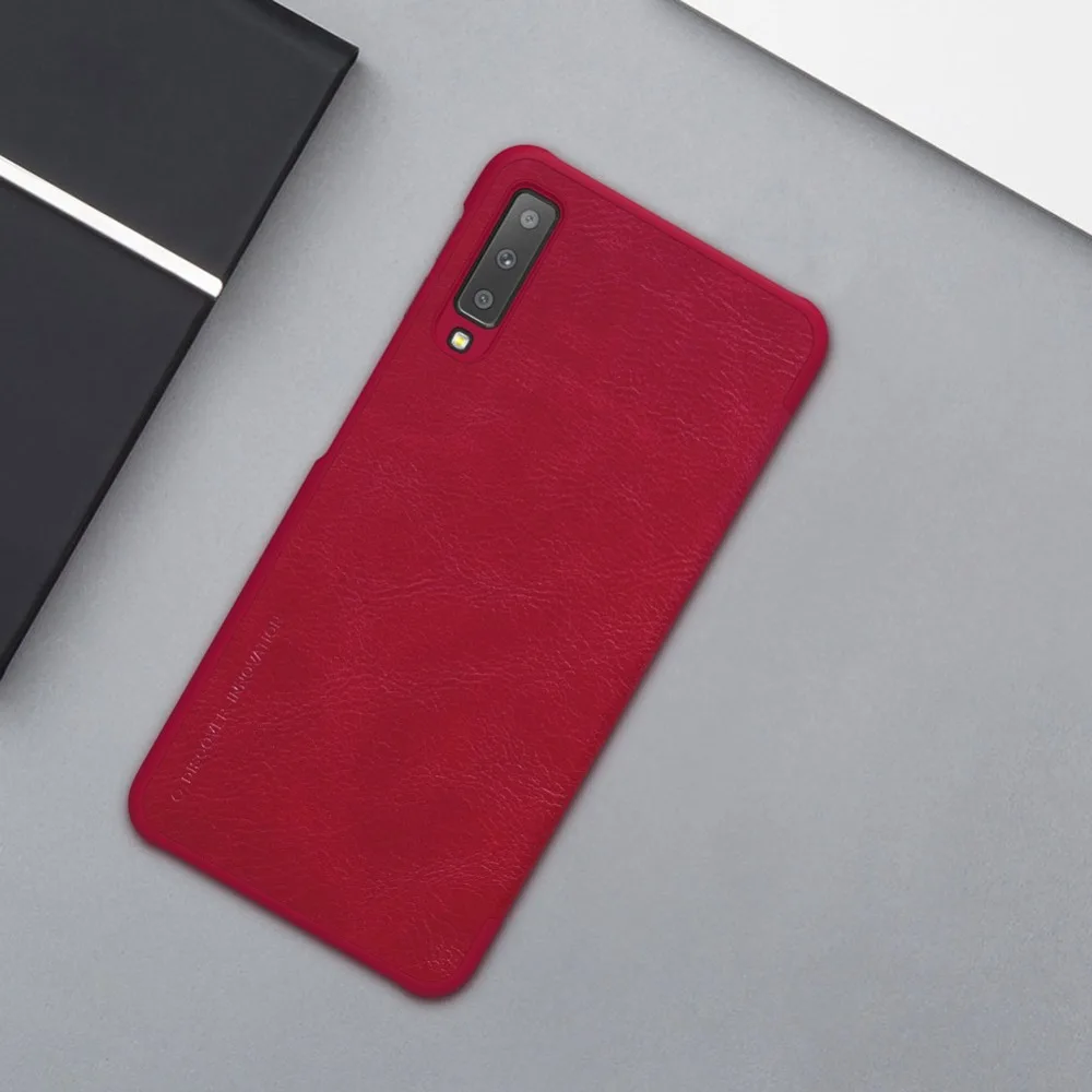 Кожаный чехол-книжка с откидной крышкой для Samsung galaxy a7 2018 Винтажный чехол 6 4 дюйма