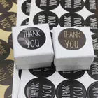 DIy black thank you seal sticker label pretty varous jewelry ручной работы этикетки для пакетов декоративные этикетки 100шт