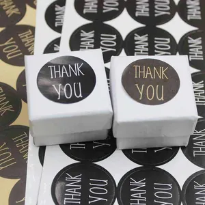 DIy black thank you seal sticker label pretty varous jewelry ручной работы этикетки для пакетов декоративные этикетки 100шт