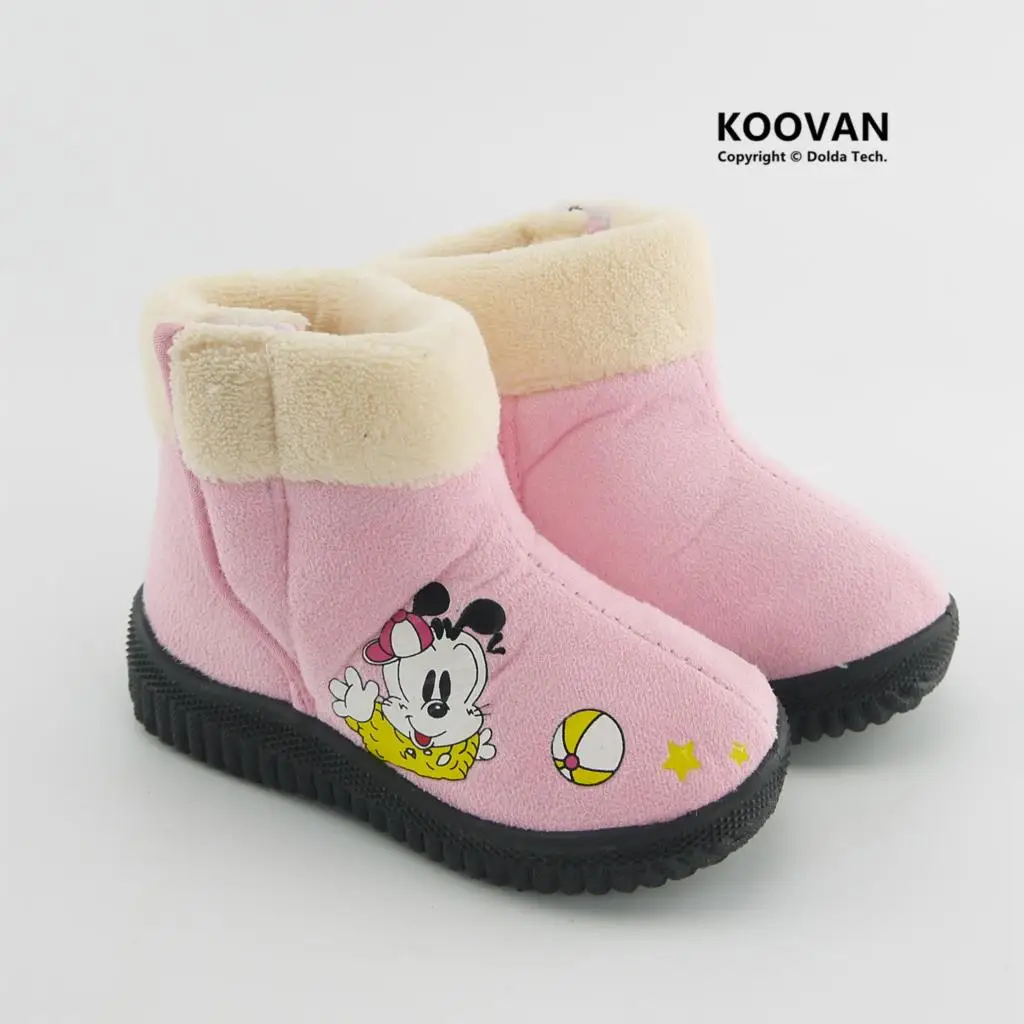 Koovan/детские ботинки Новинка 2017 года Стильные теплые зимние принцессы для девочек