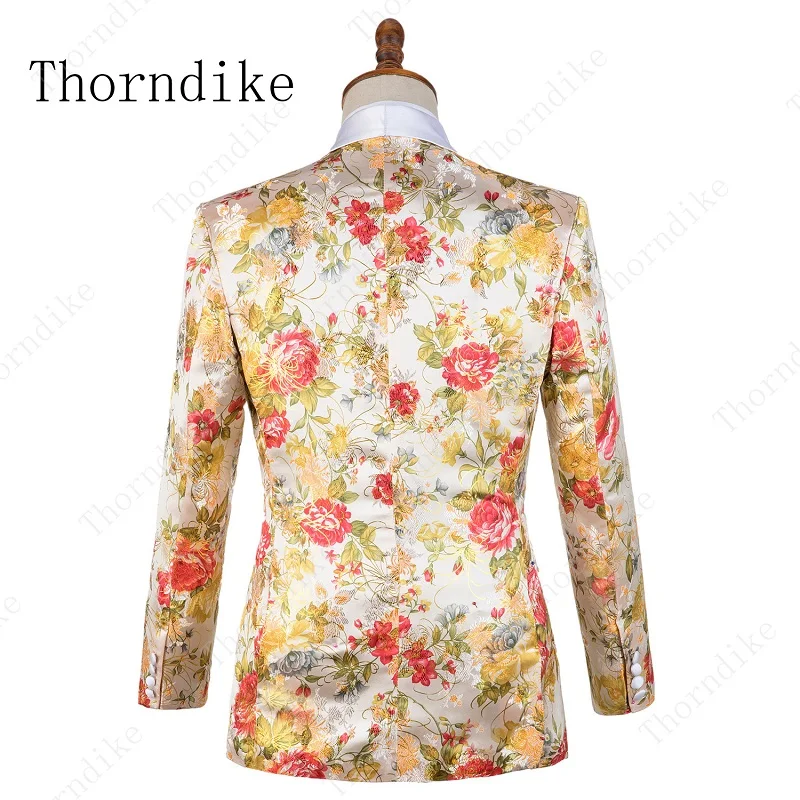 Смокинги Thorndike мужские с желтым цветком|Костюмы| |