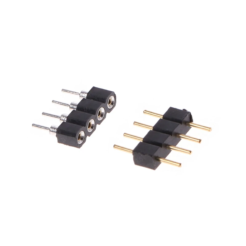 

50 Pcs 4PIN Needle RGB LED Strip Connector Qualitied Male and Female Connector