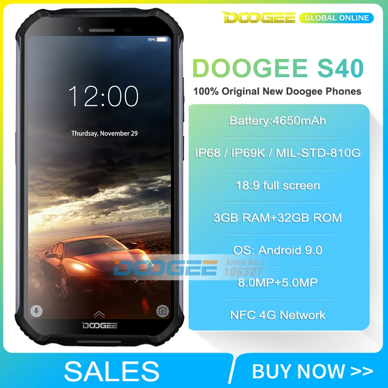 Водонепроницаемый смартфон DOOGEE S40 3+32 ГБ|Смартфоны| |