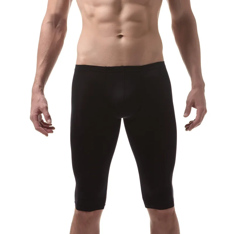 

Men Pajamas Ultra-thin Ice Silk Sleep Bottom Body Bugle Pouch Pants Leggings Sexy Male Pajamas Nightie Solid Sleepwear M-2XL